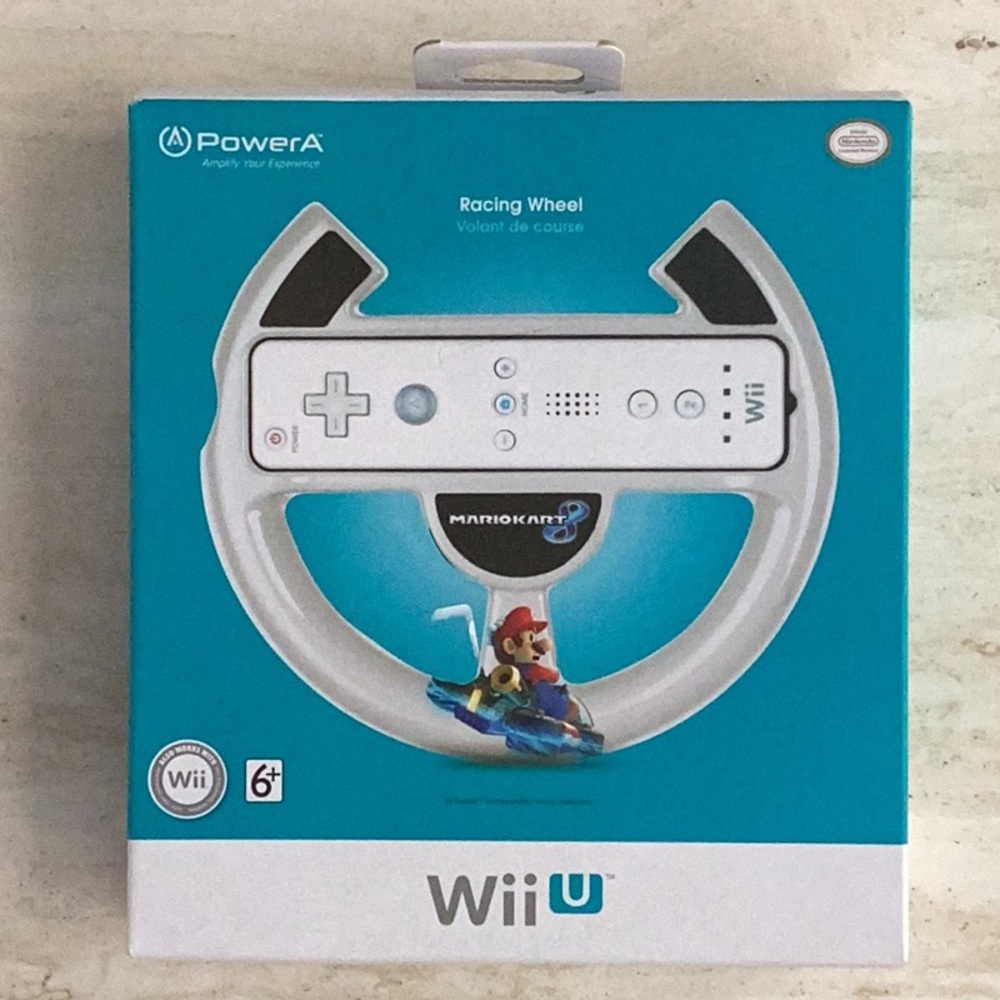 New Mario Kart 8 Racing Wheel Nintendo Wii New In Box Power A